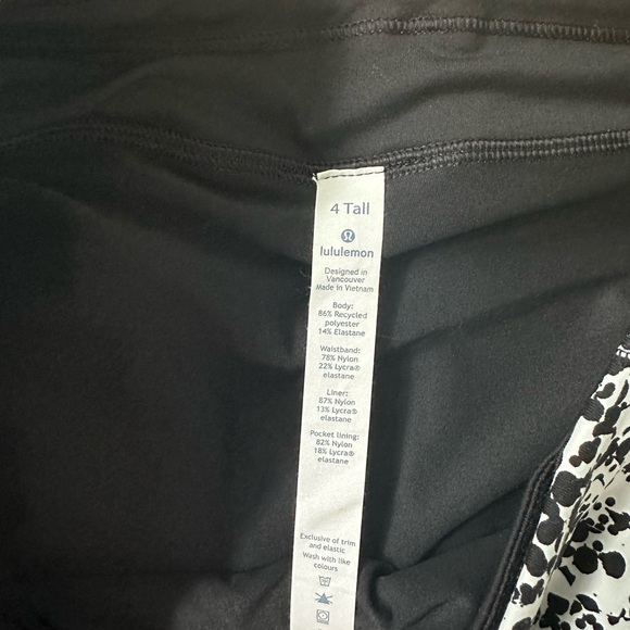 Lululemon Pace Rival Skort 4 Tall Black White - Picture 4 of 7